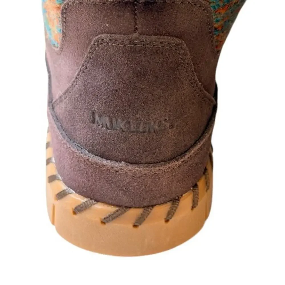 Muk Luks Flexi New York Tall Boots Women’s 9 Chocolate Suede Faux Fur